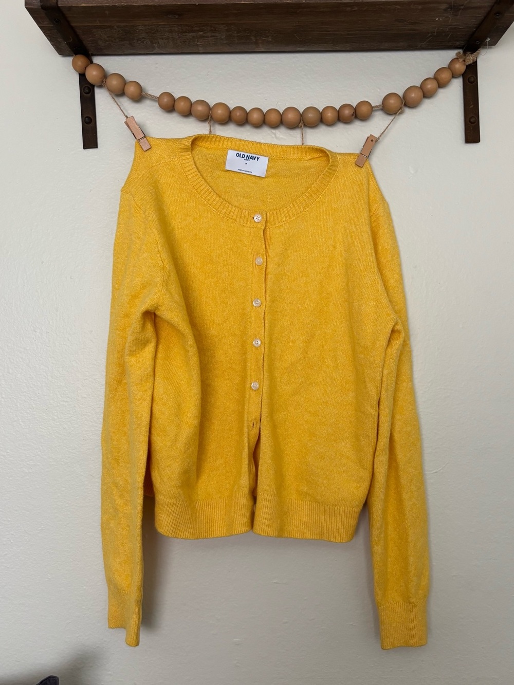 Old Navy Bright Yellow Button-Up Cardigan